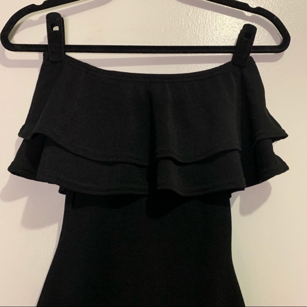 Missguided Ruffle Black Dress - Picture 6 of 8